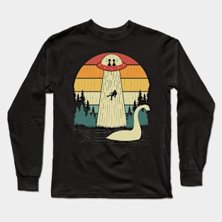 Bigfoot Ufo Abduction Loch Ness Monster Long Sleeve T-Shirt